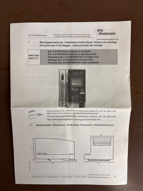 Bihl-Wiedemann #BWU1777, AS-i 3.0 Profibus Gateway, 2007 - Image 4