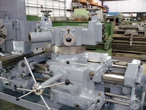 No. 10A Jones & Lamson, saddle type turret lathe, 30" swing o/ways, 22" swing over cross slide, 70" center - Image 4