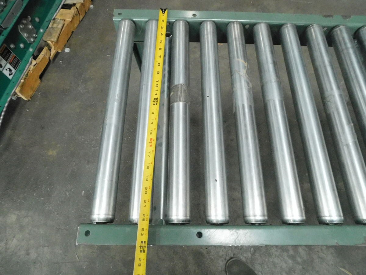 60" L Hytrol, Steel Roller Conveyor, 24" Width, 22" to 30" Adjustable Height - Image 3