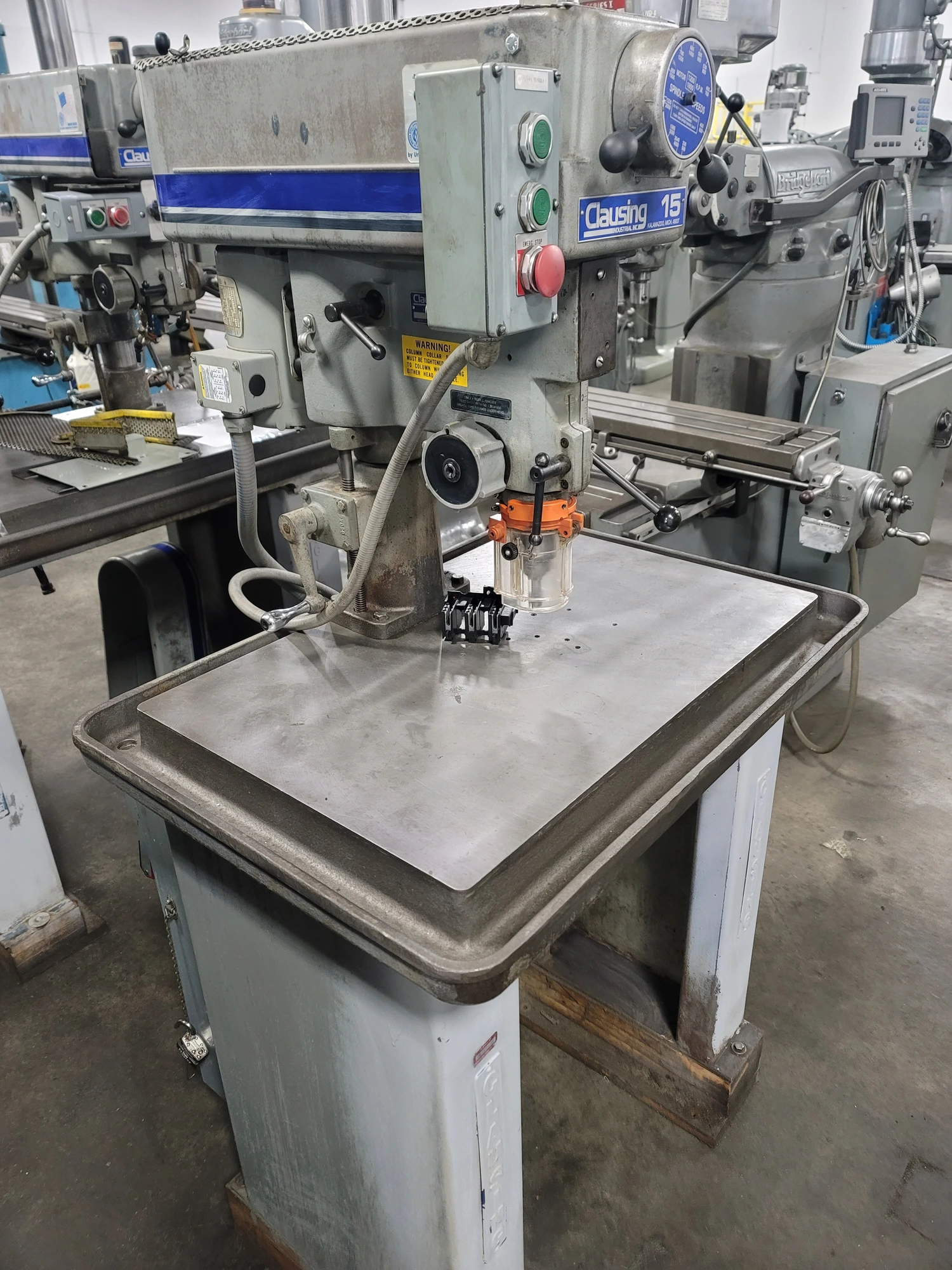 15" Clausing #1685, Variable Speed Drill Press, 330-2640 RPM, 3/4 HP, Production Table, 208-230/480 V., 3 Ph. - Image 4