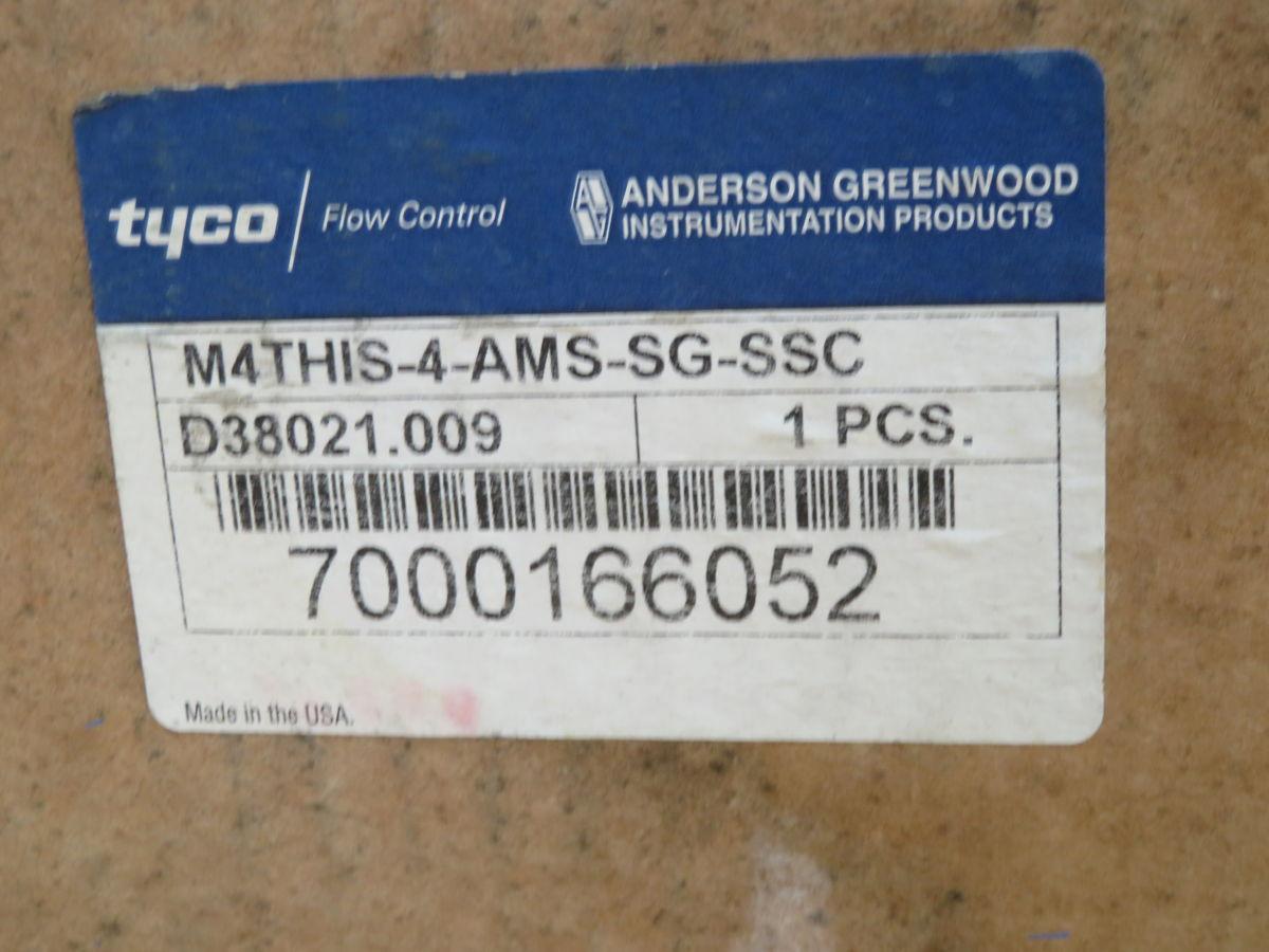 1/2" Anderson Greenwood #M4THIS-4-AMS-SG-SSC, 3-Valve Instrument Manifold, 6000 PSI. Max, NPT, 316 Stainless - Image 5