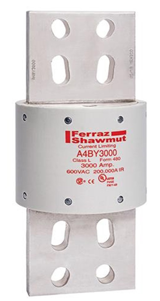 3000 Amp 600 Volts Mersen/Ferraz Shawmut #A4BY3000, Class L Current-Limiting Power Fuse, 200 kA interrupting - Image 1