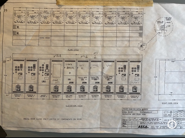 8000 Amps, ASCO #8000A, Paralleling Switchgear, containerized, 480/277 Volt, (4) generator sections, Siemens - Image 5