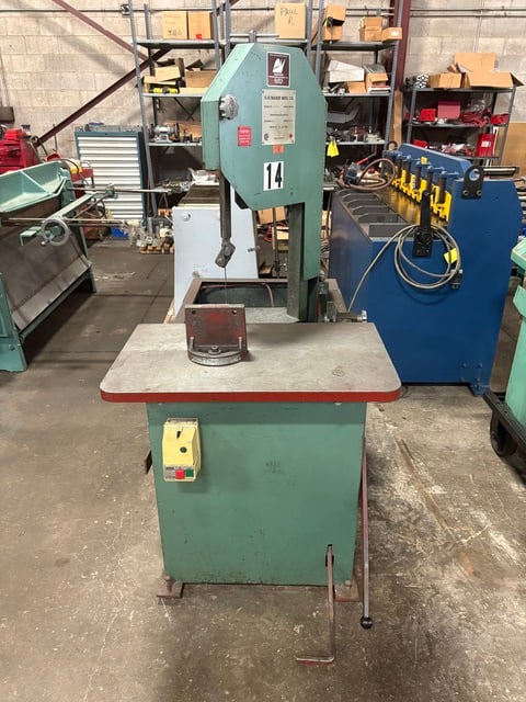 10" x 12" E-R Maier #KM1012, Roll-In Horizontal Band Saw, 18" x 30" table, 76-363 FPM, 1/4"-3/4" blade width - Image 1