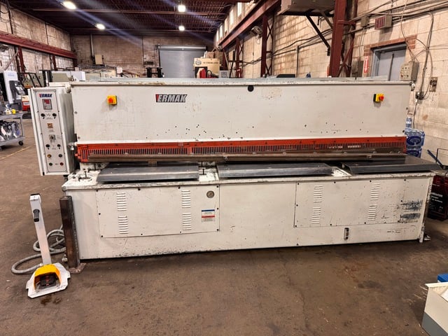1/4" x 10' Ermak #HGS-10-1/4, Hydraulic Power Squaring Shear, 39.4" backgauge stroke, 15 HP, 15 hold downs - Image 1