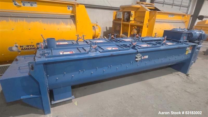Scott Equipment #TSM42156, Twin Shaft Continuous Mixer, 42" x 156" shafts, 5 TPH, Carbon Steel, 120 RPM, 20 - Image 1