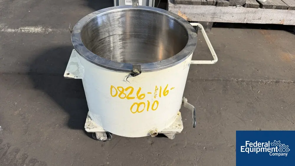 10 gallon Ross Mixing Can, Stainless Steel, jacketed, bottom discharge - Image 3