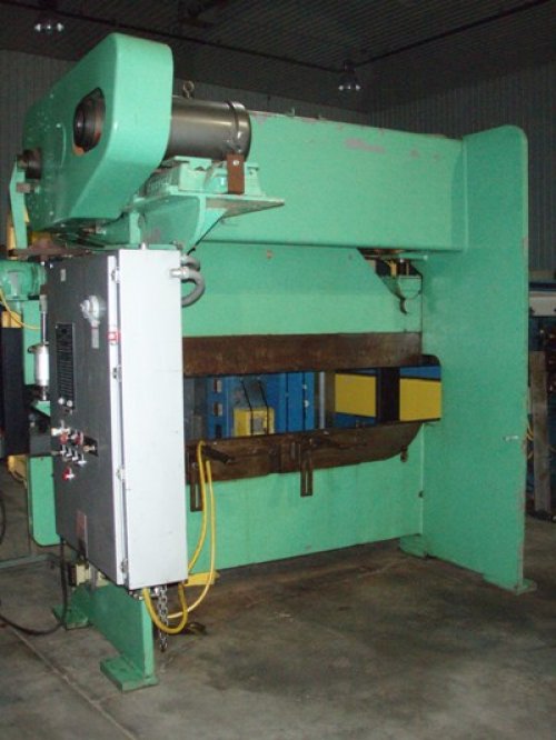 50 Ton, Niagara #50-6-8, mechanical press brake, 8' overall, 6' 6" between housing, 3" stroke, 11" Shut - Image 4