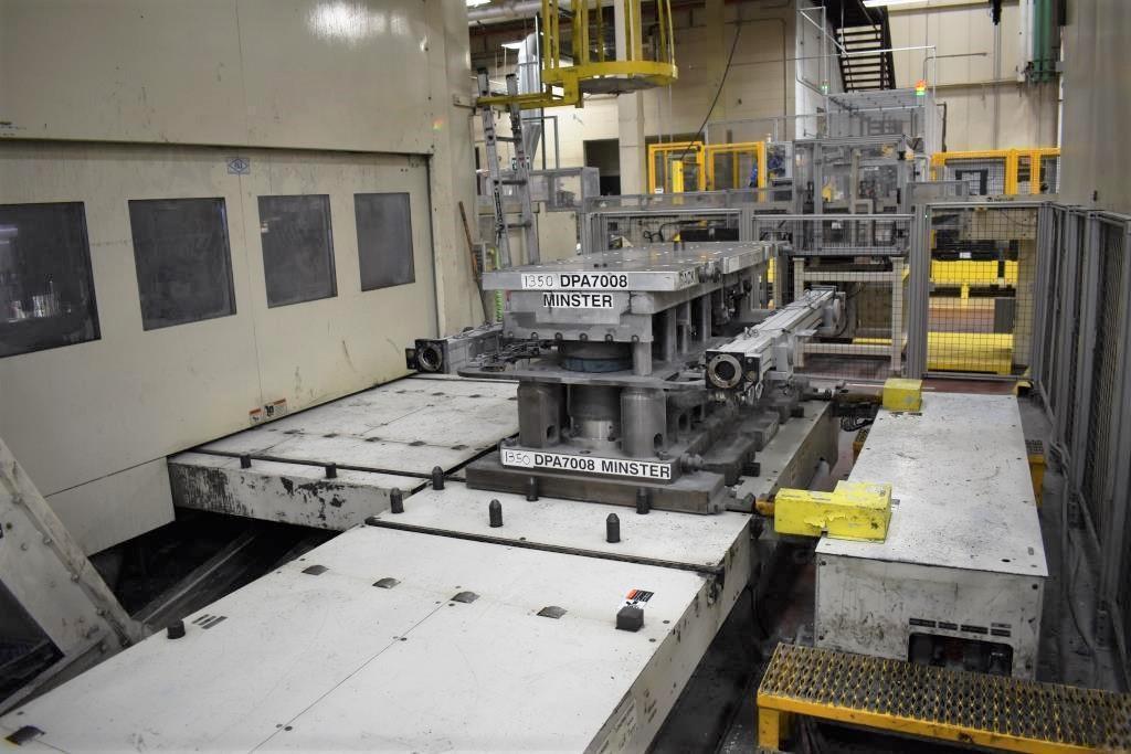 1200 Ton, Minster #E2-1200-120x60, straight side transfer press, 12" stroke, 44" Shut Height, 120" x 60" bed - Image 9