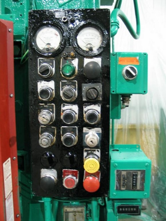 100 Ton, Minster #E2-100-48-36, straight side double crank press, 3" stroke, 18.7" Shut Height, 6" adj., 48" - Image 2