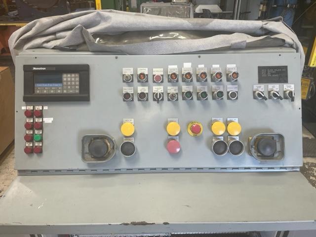 2100 Ton, Lake Erie, double action 4-post hydraulic press, 37" stroke, 76" daylight, 126" x 114" rolling - Image 4