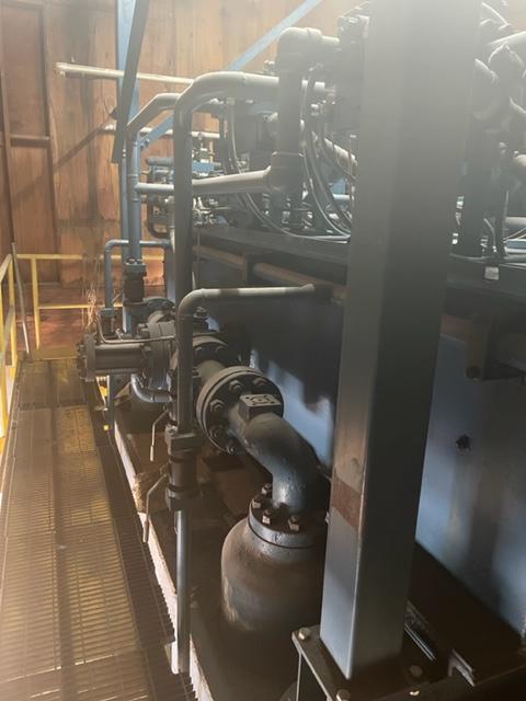 2100 Ton, Lake Erie, double action 4-post hydraulic press, 37" stroke, 76" daylight, 126" x 114" rolling - Image 6