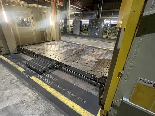 2250 Ton, Fagor #LE4-2250-4572-2438, 4-point link drive straight side press, 39.4" stroke, 68.1" Shut Height - Image 5