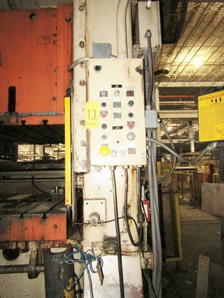 250 Ton, Verson #S2-250-72-48, straight side press, 10" stroke, 20" Shut Height, 8" adj., 72" x 48" bed, 24" - Image 5
