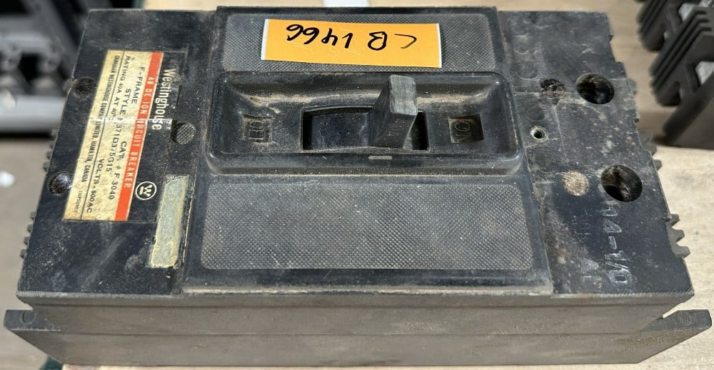 Westinghouse AB, De-Ion F3040, 3-Pole, 40A, 600V Max., Fixed Trip Unit - Image 2
