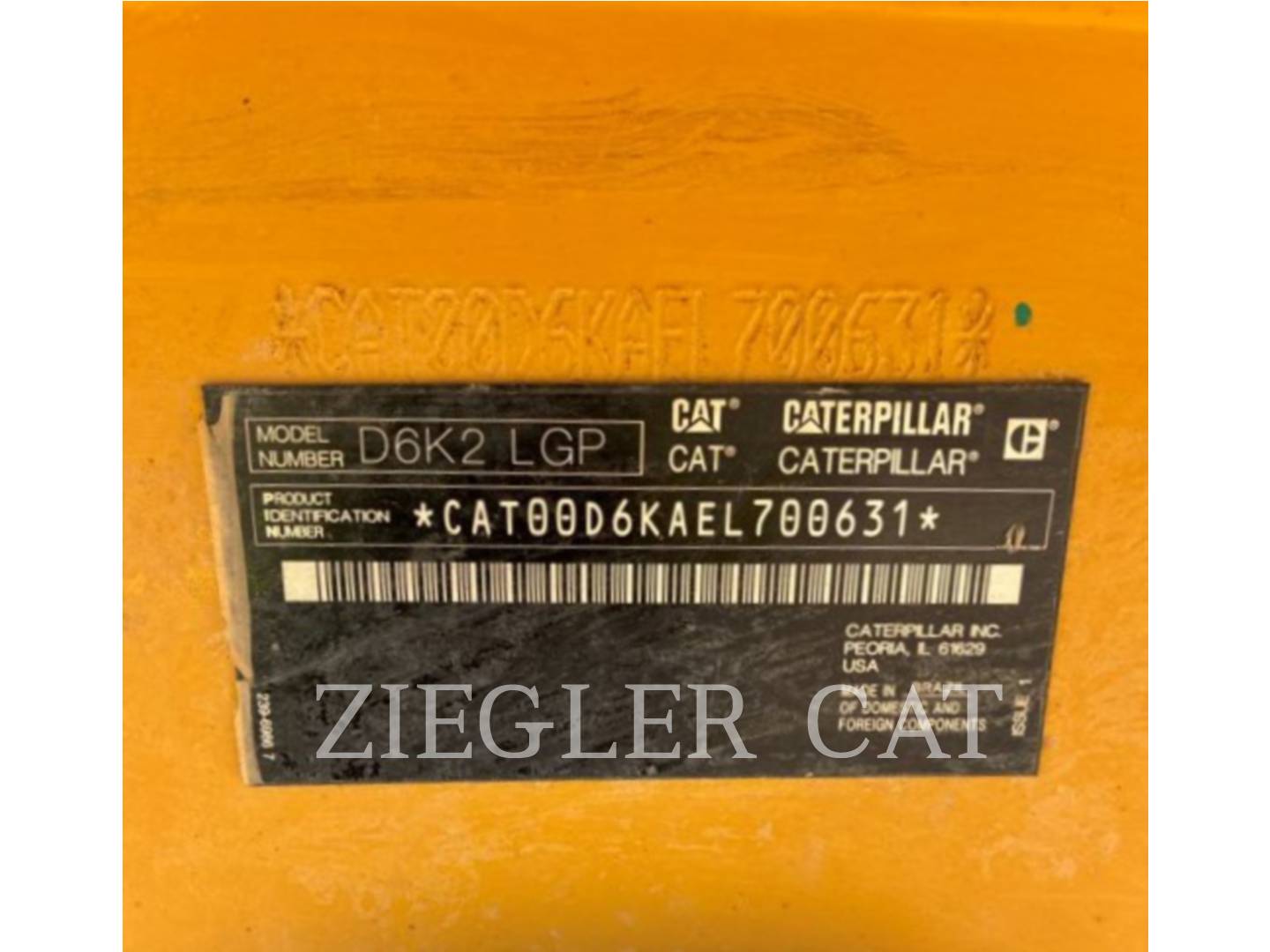 Caterpillar D6K2, 6092 hours, S/N: EL700631, 2019 - Image 6