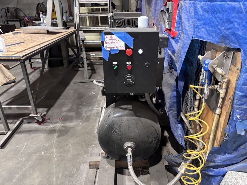 7.5 HP Campbell Hausfeld #0, horizontal tank commerical air compressor, 218 psig - Image 3