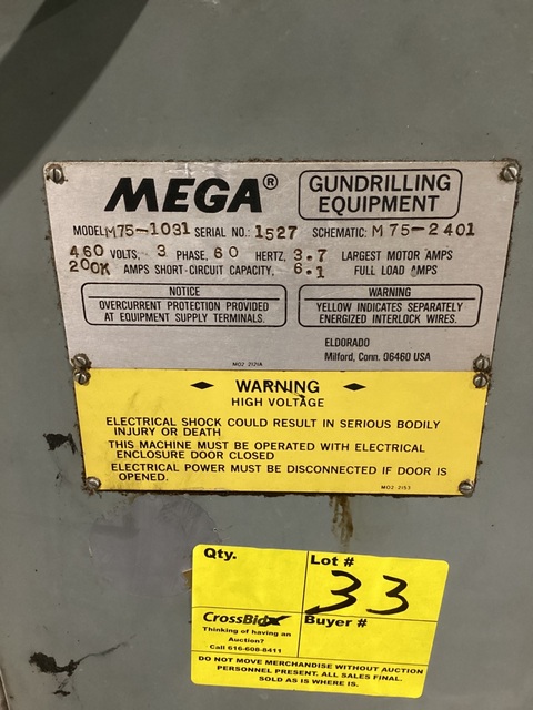 1" x 15" Eldorado #Mega-M75-1031, gundrilling machine, stand alone machine with auxiliary coolant unit - Image 3