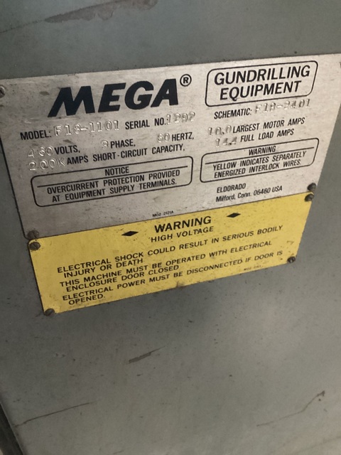 1" x 15" Eldorado #Mega-M75-1031, gundrilling machine, stand alone machine with auxiliary coolant unit - Image 10