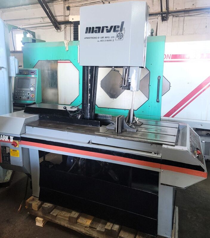 18" x 22" Marvel #8-Mark-II, vertical tilt frame saw, 14' 6" x 1" blade, 2 HP - Image 2