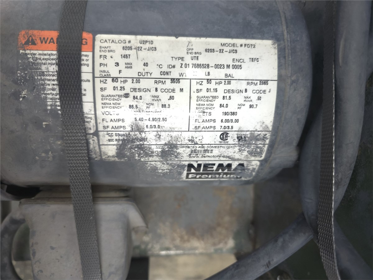 MGB Engineering, air knife, 7" knife width, 48" centerline height, 2 HP WEG motor, Fr. 145T, 3505 RPM - Image 2