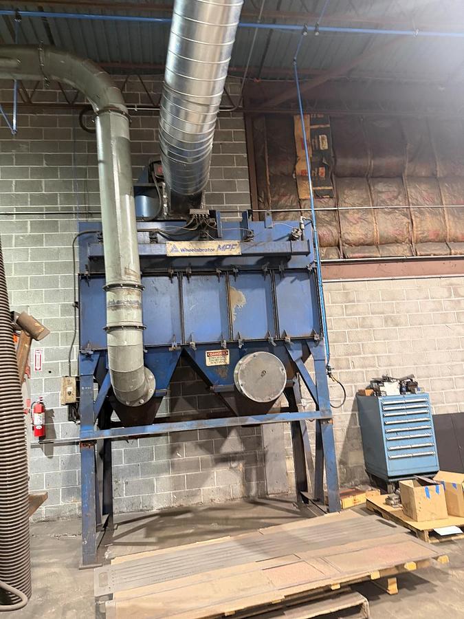 84" Wheelabrator, Table Blast Machine, (2) 15 HP blast wheels, dust collector, 2012 - Image 6