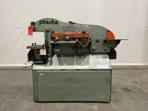 5" x 5" x 3/8" Piranha #P-50, Ironworker, 50 ton, 4.25" stroke, 8" throat, 13.5" open height, 10" x 17" - Image 1