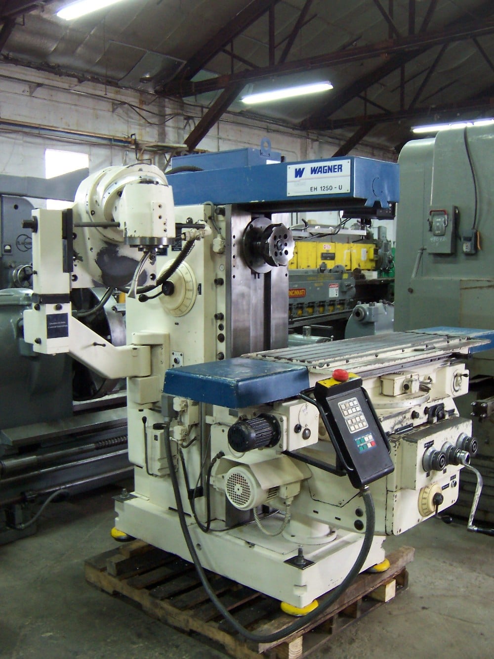Heckert #EH1250-U, universal mill with h.d. vertical milling attachment - Image 2