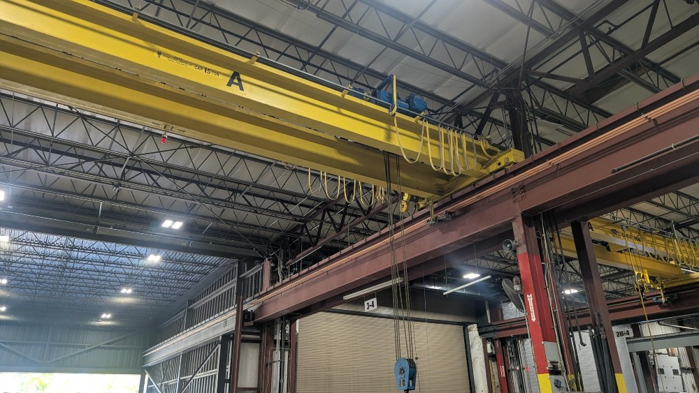 15 Ton, Shaw-Box, 37' 2" Span, 20' Lift, Class D, Radio/Pendant, VFD Bridge, 160' (x2) Rail/Rnwy Avail, 1996 - Image 2