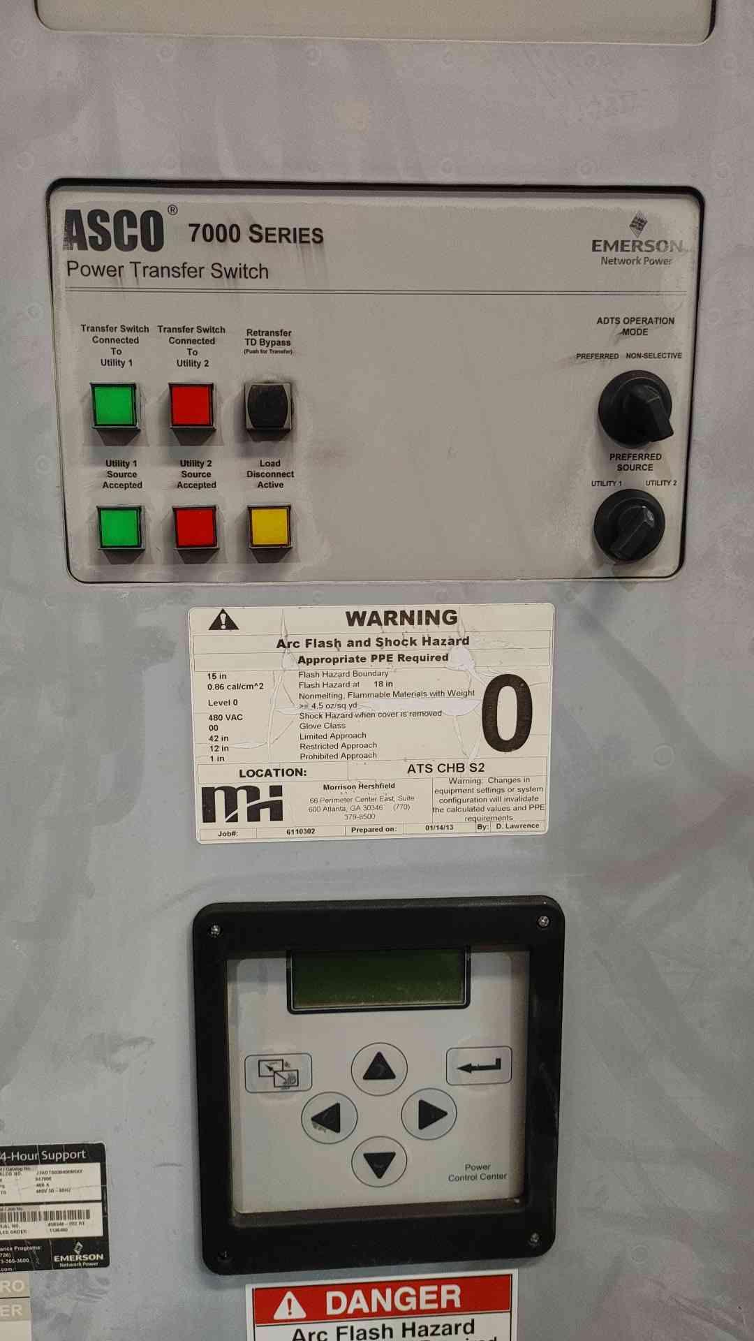 400 Amp. ASCO 7000 Series #J7ADTS030400N5XF, Automatic Transfer Switch, 480 Volts, 3 Phase - Image 3