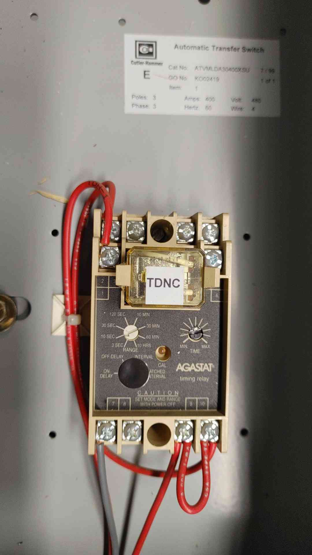 400 Amp. Cutler-Hammer #ATVMLDA30400XSU, Automatic Transfer Switch, 480 Volts, 3 phase, 3 pole - Image 8