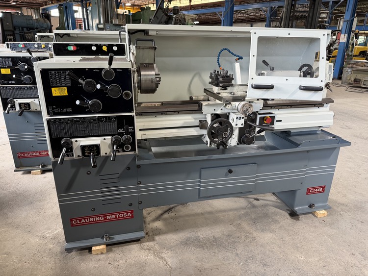 14" x 40" Clausing Metosa #C1440, toolroom lathe, 8" swing over cross slide, 3-jaw chuck, steady rest, 4 KW - Image 2