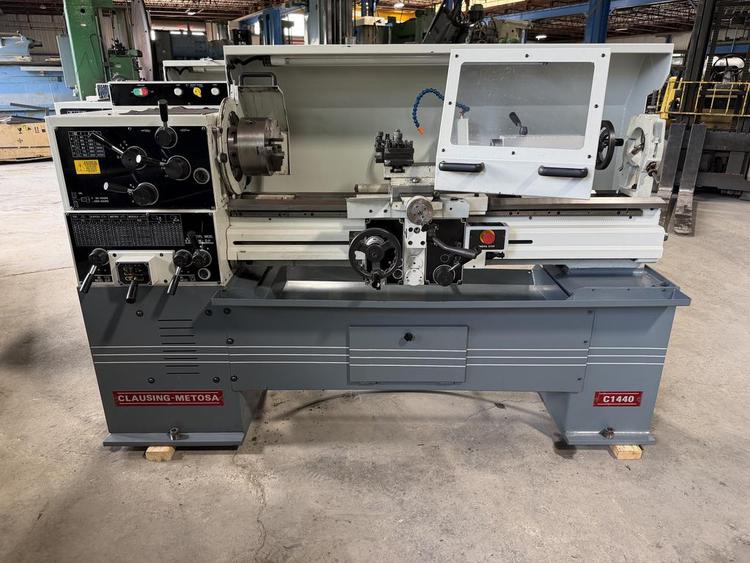 14" x 40" Clausing Metosa #C1440, toolroom lathe, 8" swing over cross slide, 3-jaw chuck, steady rest, 4 KW - Image 3