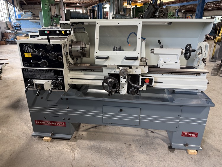 14" x 40" Clausing Metosa #C1440, toolroom lathe, 8" swing over cross slide, 3-jaw chuck, steady rest, 4 KW - Image 9