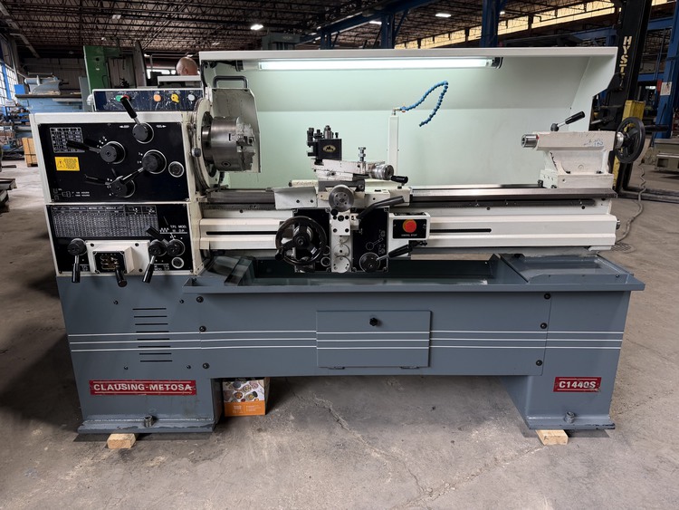14" x 40" Clausing Metosa #C1440S, toolroom lathe, 8" swing over cross slide, 3-jaw chuck, steady rest, 4 KW - Image 10