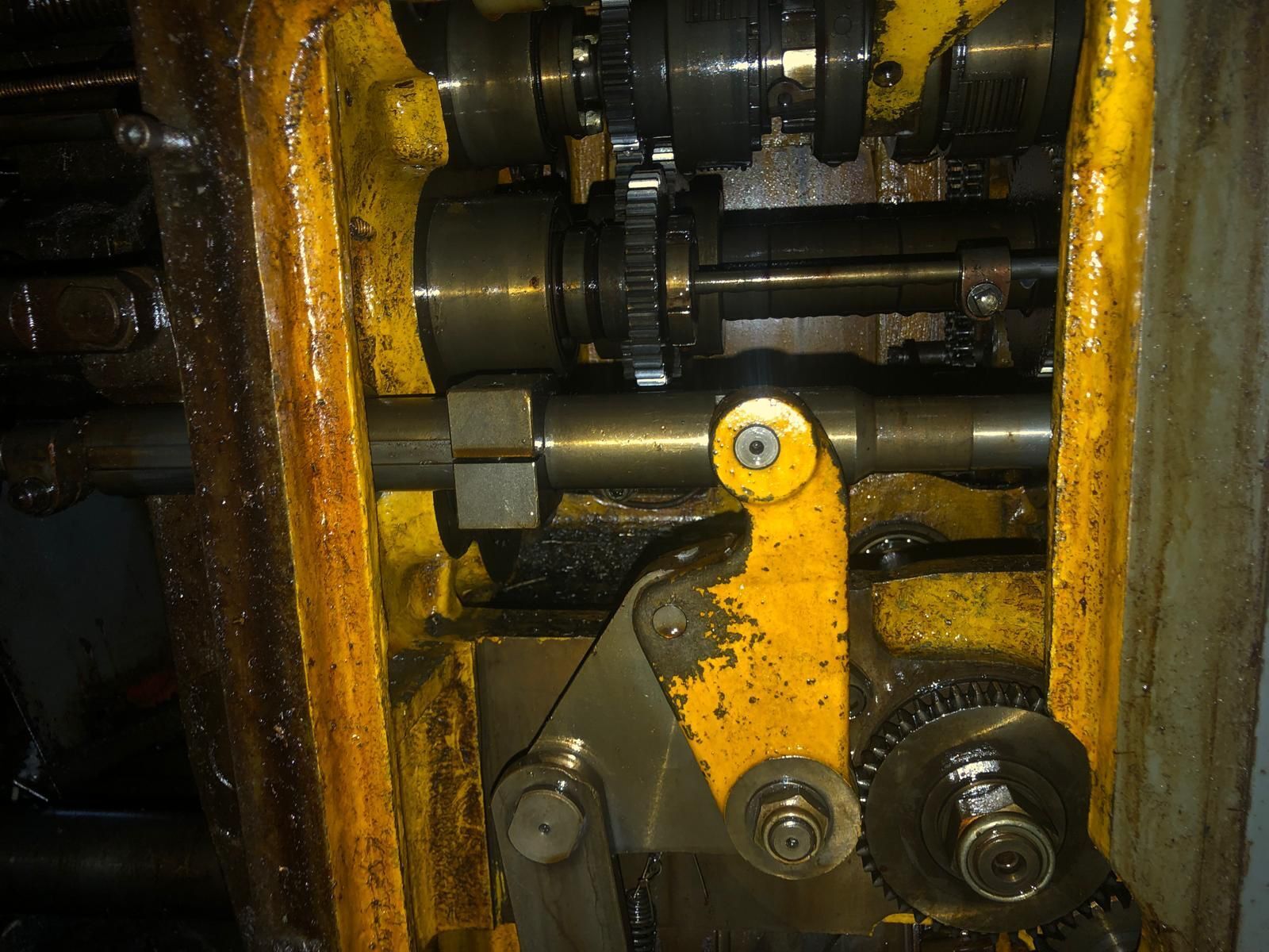 Wickman #1" x 6 spindle, electromagnetic clutch, chip conveyor, stock reel & stand, serial #16100, 1976 - Image 4