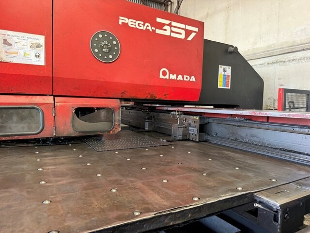 33 Ton, Amada #Pega-357, CNC turret punch, 58 station, 4 automatic index, 50" x70" sheet, Fanuc 04PC, ball - Image 4