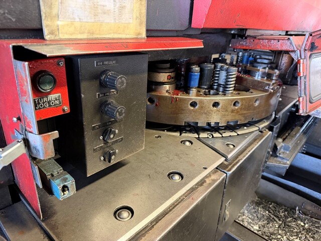 33 Ton, Amada #Pega-357, CNC turret punch, 58 station, 4 automatic index, 50" x70" sheet, Fanuc 04PC, ball - Image 8