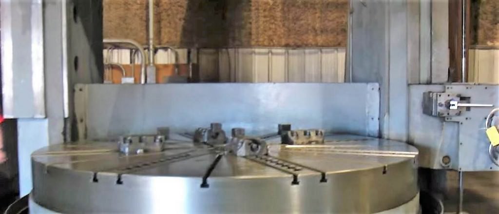 118" Summit #SC3200, vertical boring mill, 129" swg, 90.5"UR, 1-92 RPM,L/R ram,Shut Height, 65 HP, 1980 - Image 4