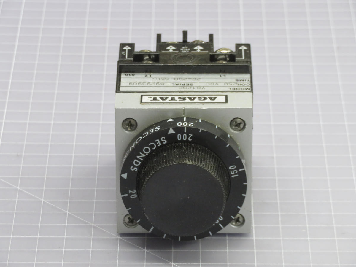 Agastat #7012SE, Time Delay Relay, 2PDT, 250 Volts DC Coil, 20-200 Sec. Delay, 10 Amp at 120 Volts AC - Image 2