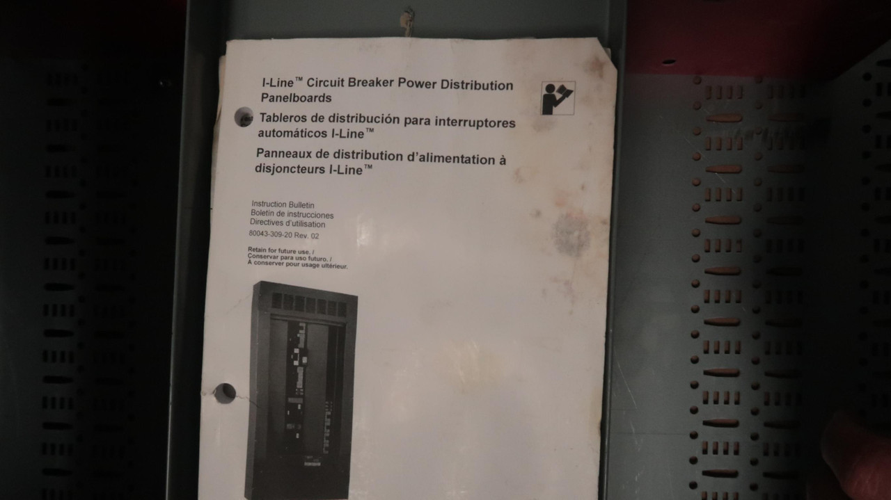 Square D 80043-309-20, i-line circuit breaker power distribution panelboa, AS IS - Image 8
