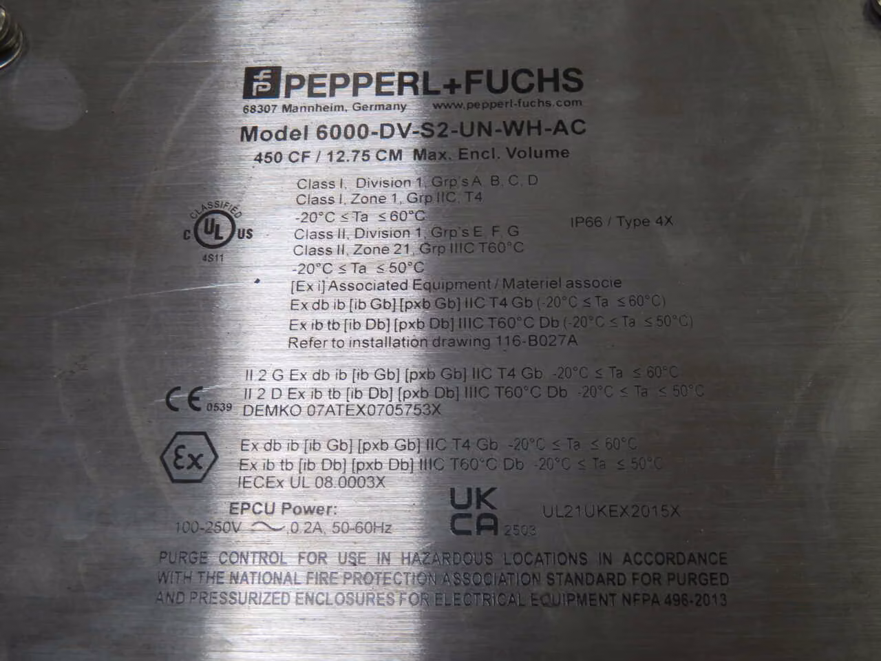 Pepperl & Fuchs #6000-DV-S2-UN-WH-AC, Purge System Control Unit - Image 7
