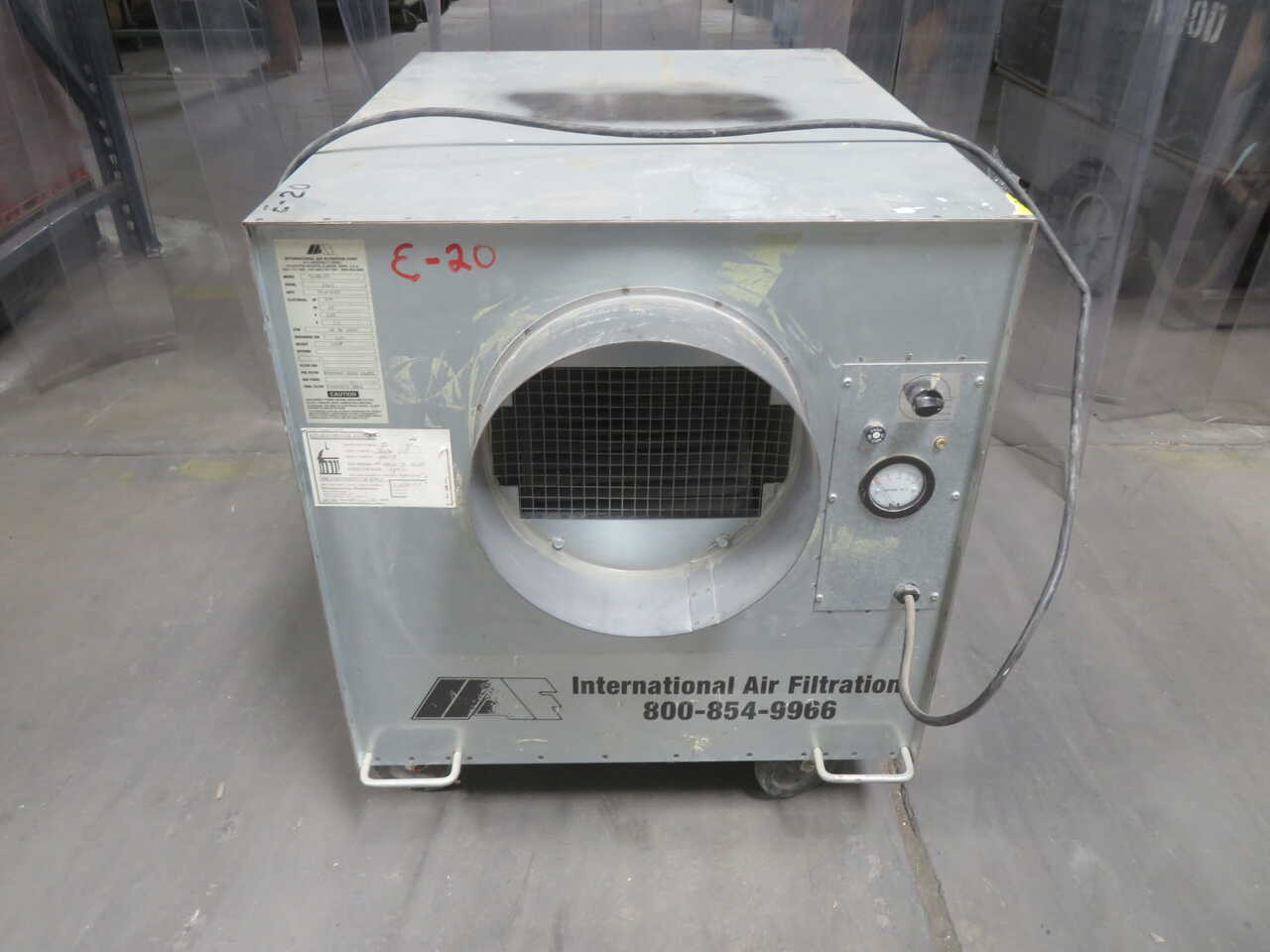 International Air Filtration #DASH-20, Portable HEPA Air Filtration/Negative Air Machine - Image 5