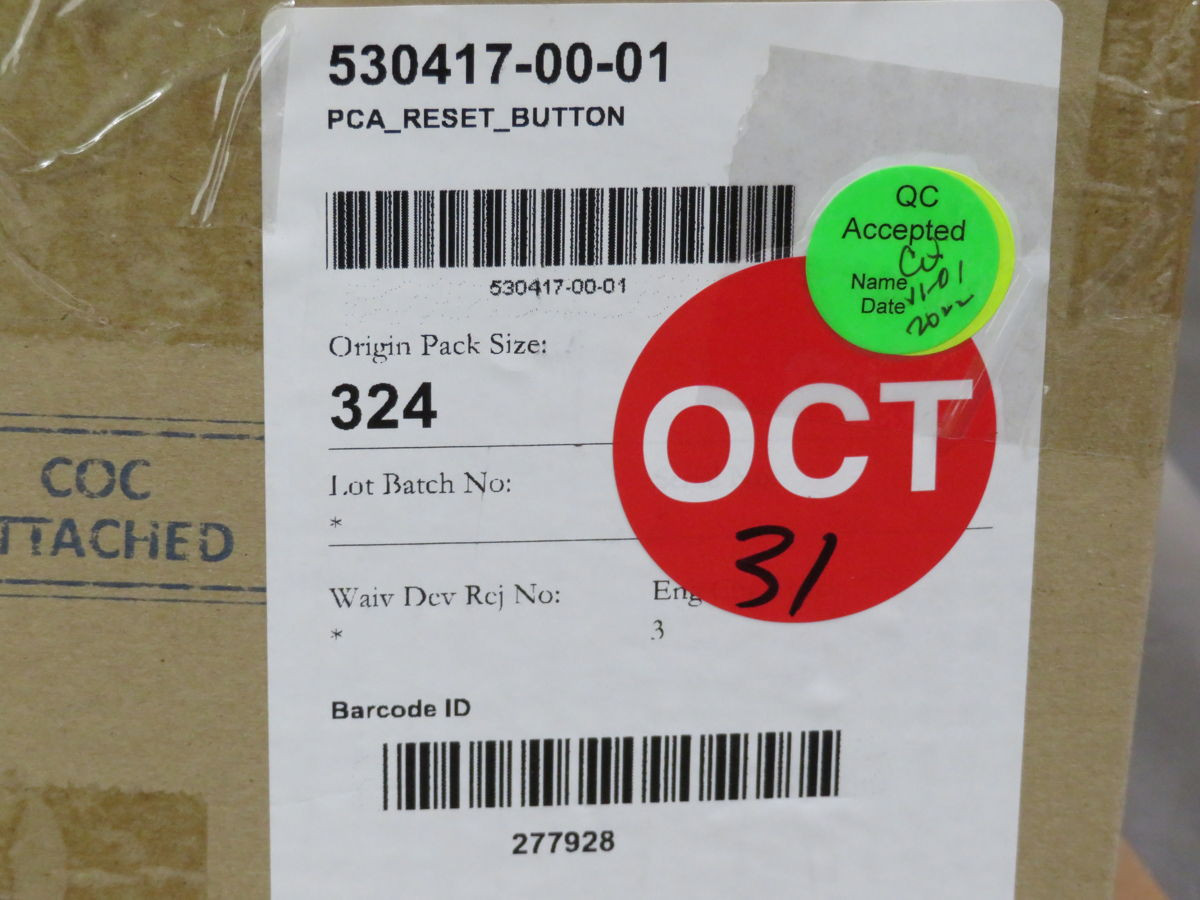 PCA #530417-00-01, Reset Buttons, DKEPAA530417-00-01, LOT of 150 - Image 4