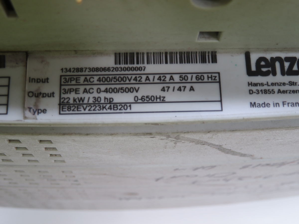 22 KW Lenze #E82EV223K4B201, 8200 Vector Frequency Inverter, 400/500 Volts AC - Image 4