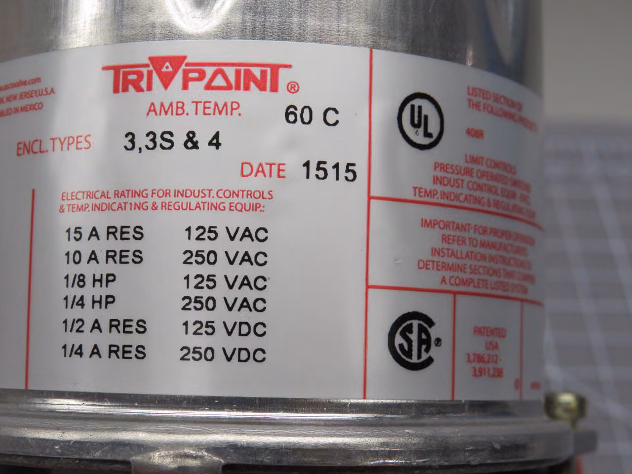 Asco #SA31D, Tri-Point Pressure Switch - Image 7