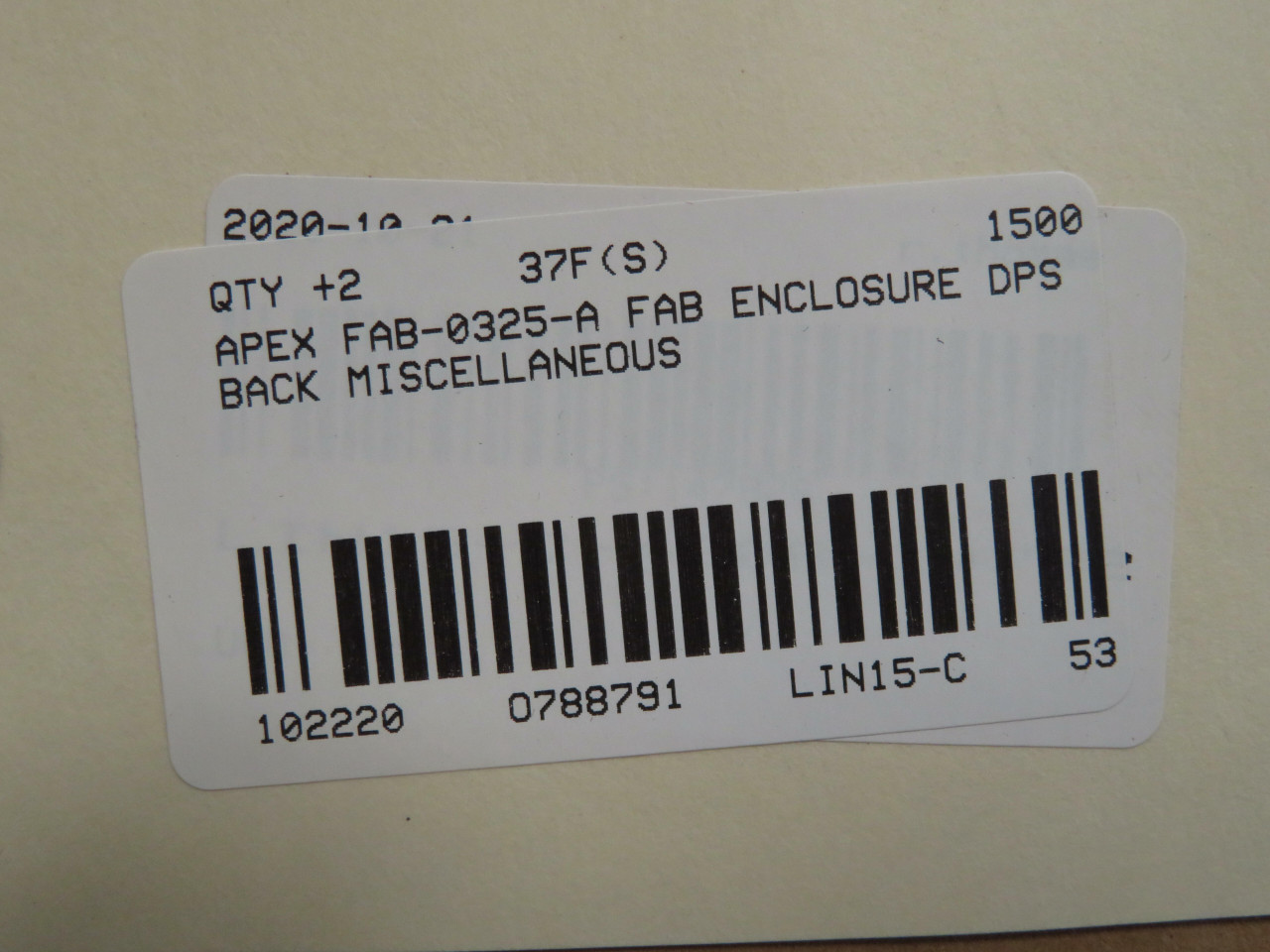 Apex #FAB-0325-A, Back Fab Enclosure, DPS - Image 10