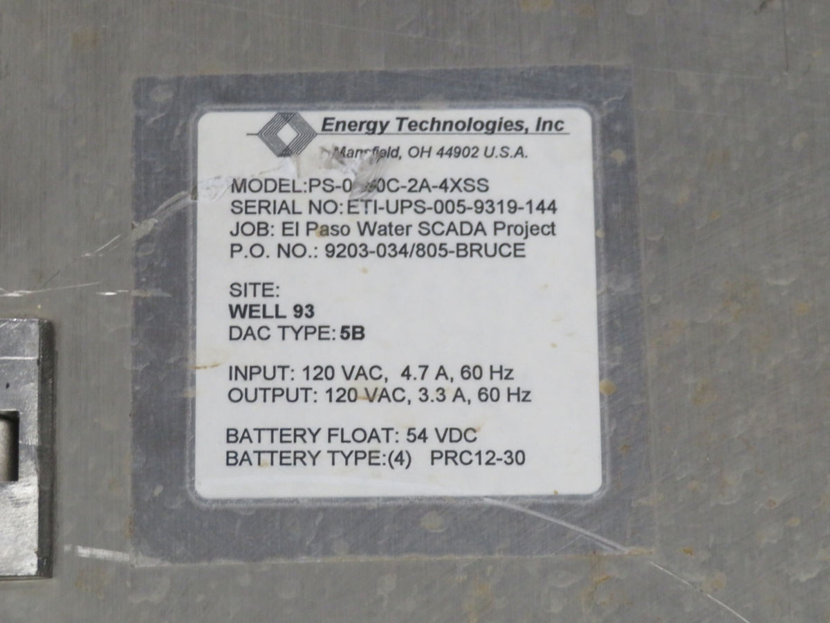 Hoffman #AB441343, Stainless Steel Industrial Control Panel Enclosure - Image 7