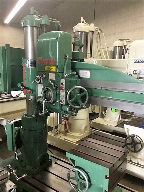 4' -9" Carlton, #4MT, 52" under spindle, 100-2000 RPM, 5 HP, power elevation, tilting box table - Image 1