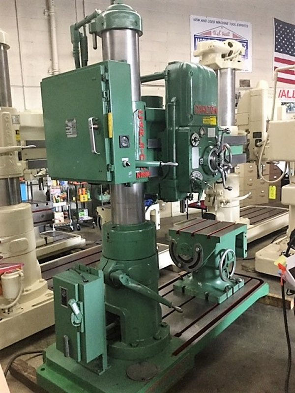 4' -9" Carlton, #4MT, 52" under spindle, 100-2000 RPM, 5 HP, power elevation, tilting box table - Image 2